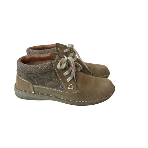 Birkenstock Women's Boots Size 36 Tan Suede Booties Lace Up - Picture 1 of 6